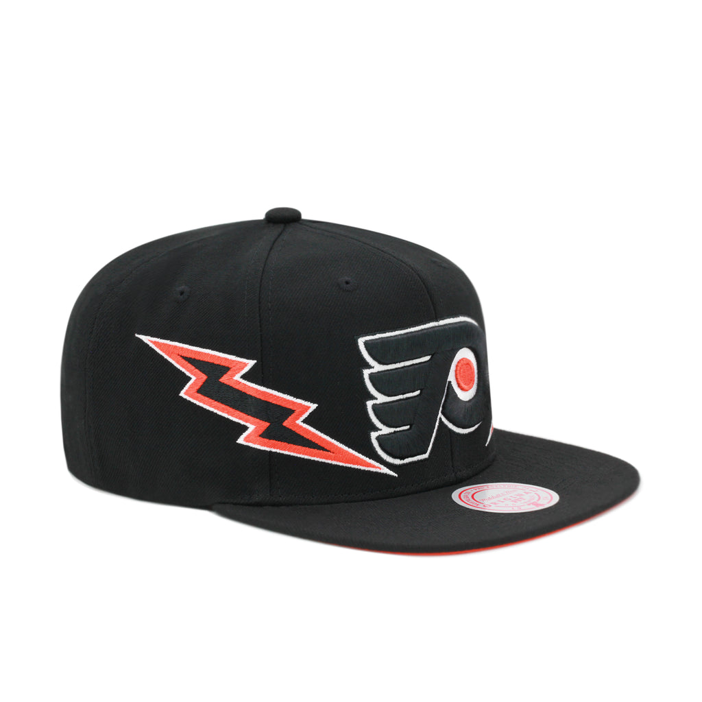 Philadelphia Flyers Black Vintage Mitchell & Ness Double Trouble Snapback Hat
