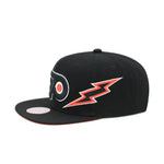 Philadelphia Flyers Black Vintage Mitchell & Ness Double Trouble Snapback Hat