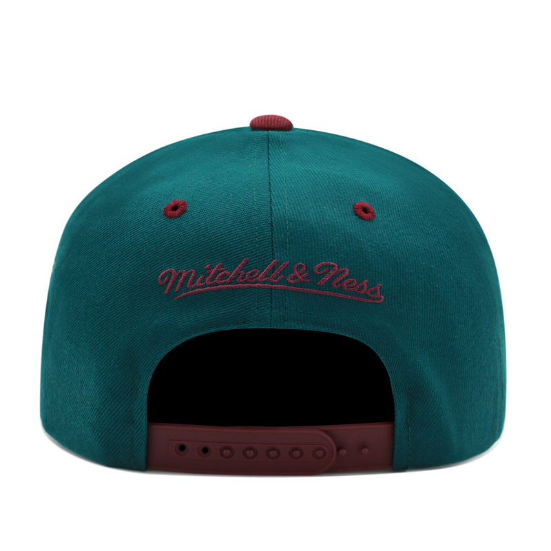 Anaheim Ducks Dark Green Mitchell & Ness Precurved Snapback Hat