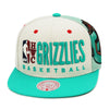 Vancouver Grizzlies Sand Teal Mitchell & Ness Big Face Snapback Hat