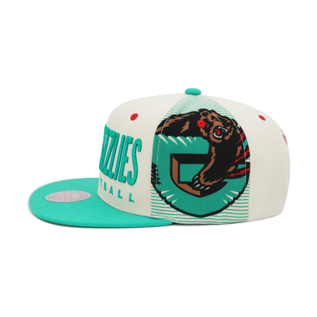 Vancouver Grizzlies Sand Teal Mitchell & Ness Big Face Snapback Hat