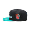 Detroit Pistons Black/Teal Mitchell & Ness NBA Team Script 2.0 Snapback Hat