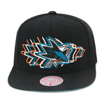 San Jose Sharks Black Mitchell & Ness Team Vibes Snapback Hat