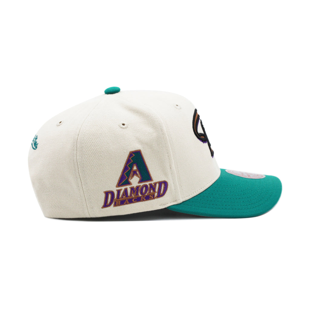 Arizona Diamondbacks Off White Cooperstown Mitchell & Ness Precurved Snapback Hat