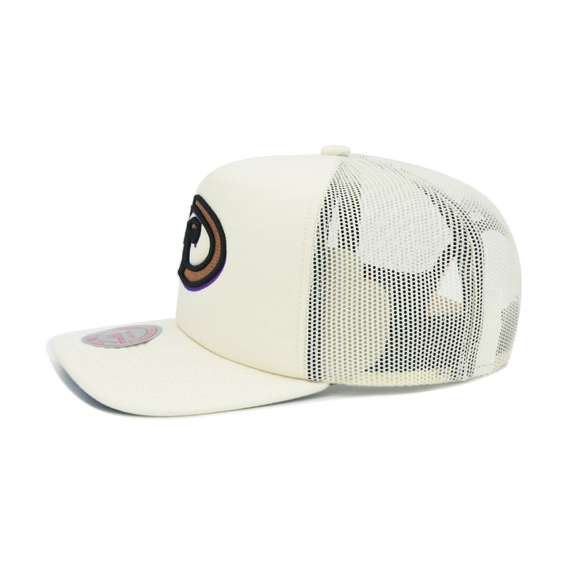 Arizona Diamondbacks Cooperstown Off White Mitchell & Ness Evergreen Trucker Snapback