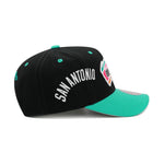 San Antonio Spurs Hardwood Classics Black Mitchell & Ness NBA Overbite Pro Snapback