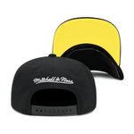 Boston Bruins Black Vintage Mitchell & Ness Double Trouble Snapback Hat