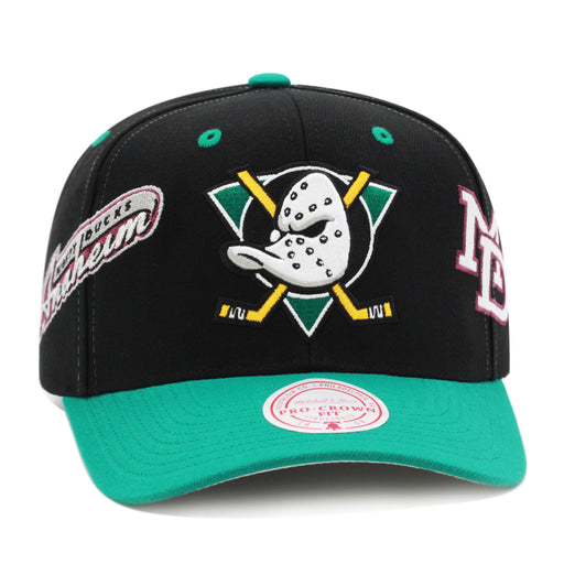 Anaheim Ducks Black Vintage Mitchell & Ness NHL Overbite Pro Snapback