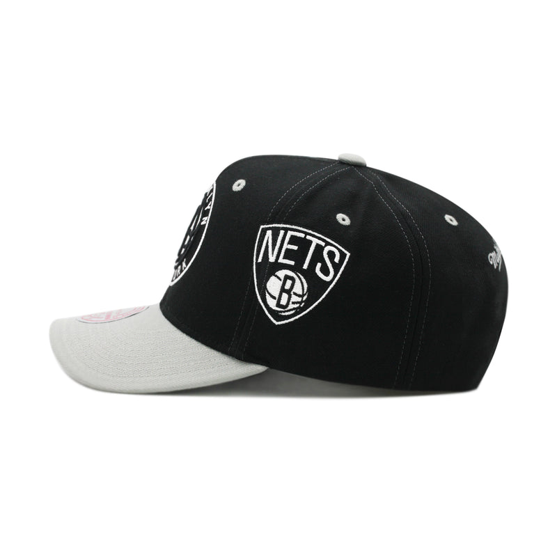 Brooklyn Nets Black Mitchell & Ness NBA Overbite Pro Snapback