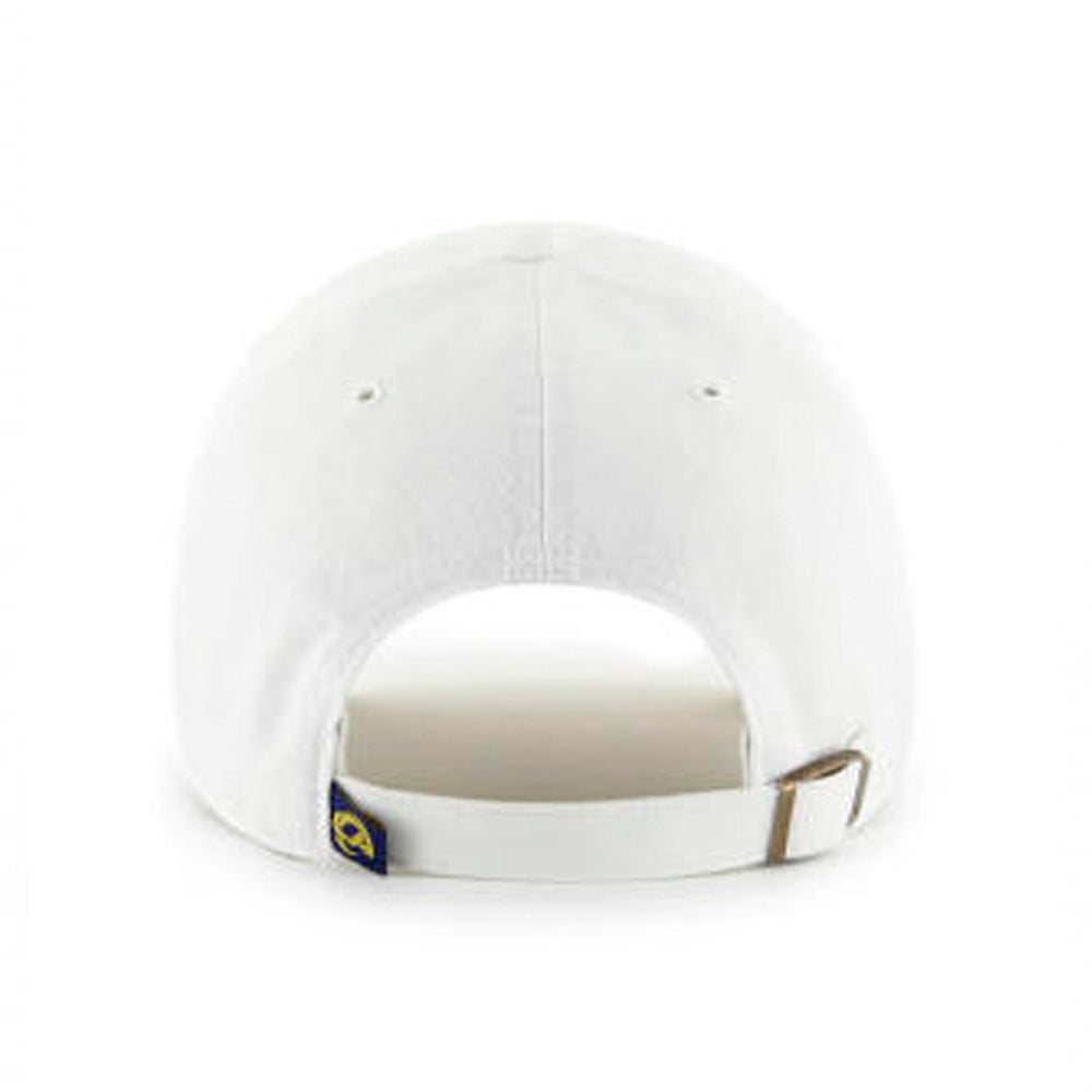 Los Angeles Rams White 47 Brand Clean Up Dad Hat