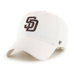 San Diego Padres White Brown 47 Brand Clean Up Dad Hat
