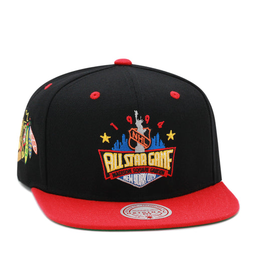 Chicago Blackhawks Black Mitchell & Ness All Star Snapback Hat