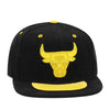 Chicago Bulls Black/Yellow Jordan 4 Mitchell & Ness Day 4 Snapback Hat