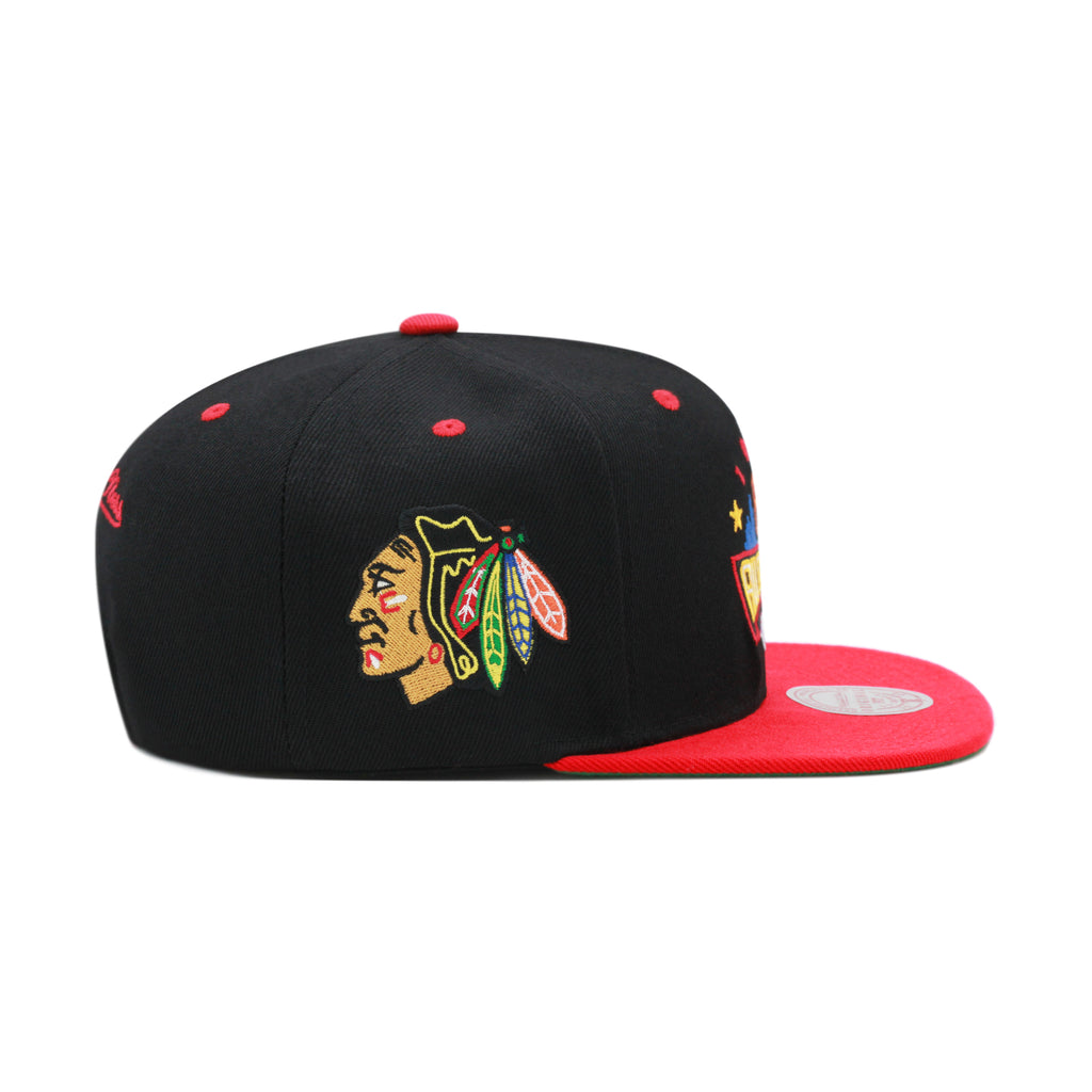 Chicago Blackhawks Black Mitchell & Ness All Star Snapback Hat