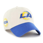 Los Angeles Rams Bone 47 Brand Sidestep Clean Up Dad Hat