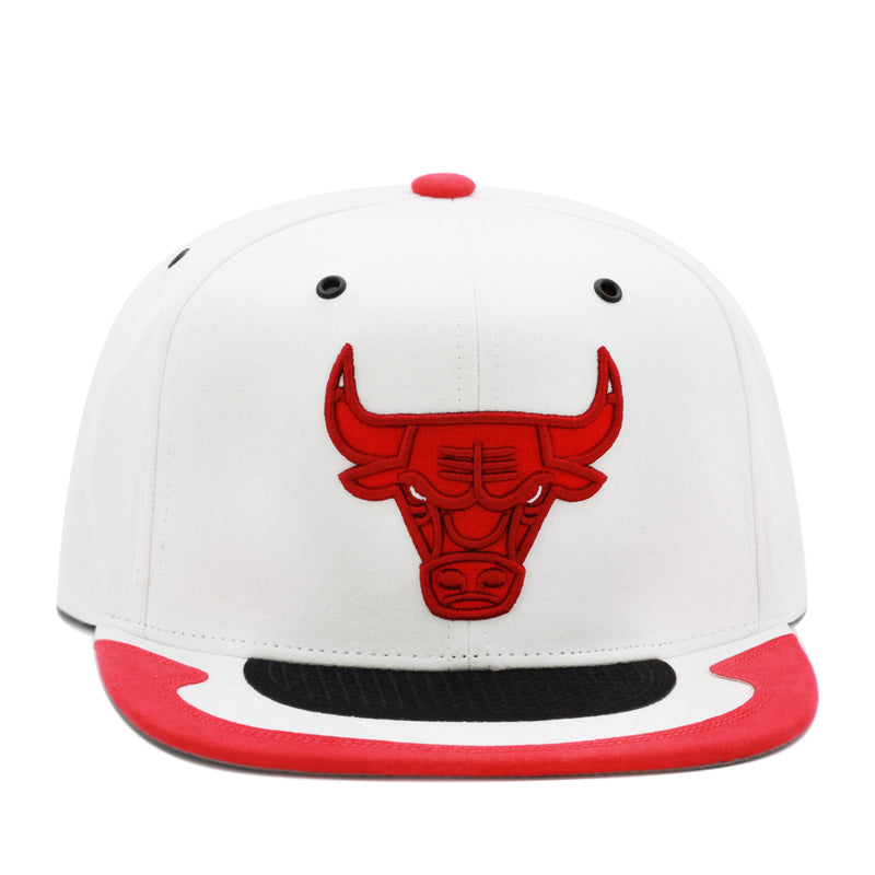 Chicago Bulls White/Red Jordan 4 Mitchell & Ness Day 4 Snapback Hat