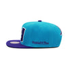 Utah Jazz Mitchell & Ness Hardwood Classics NBA Rear Script Deadstock Snapback Hat Blue/Purple