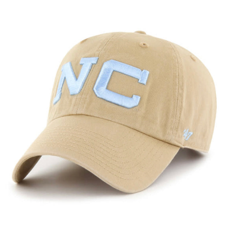 North Carolina Tar Heels UNC Khaki 47 Brand Vintage Clean Up Dad Hat