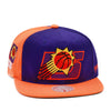 Phoenix Suns Mitchell & Ness Hardwood Classics NBA Rear Script Deadstock Snapback Hat Purple/Orange