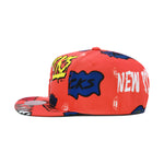 New York Knicks Orange Mitchell & Ness Sticker Pack Snapback Hat