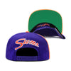 Phoenix Suns Mitchell & Ness Hardwood Classics NBA Rear Script Deadstock Snapback Hat Purple/Orange