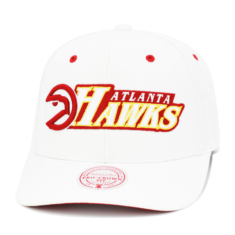 Atlanta Hawks White Mitchell & Ness Oh Word Pro Snapback Hat
