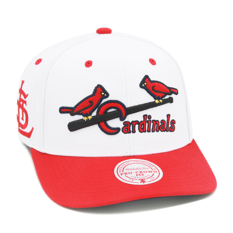 St. Louis Cardinals Mitchell & Ness Cooperstown Evergreen Pro Snapback - White