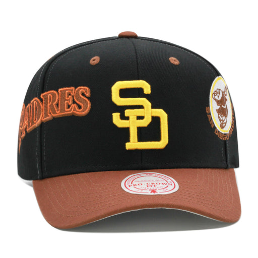 San Diego Padres Cooperstown Black Mitchell & Ness MLB Overbite Pro Snapback