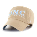 North Carolina Tar Heels UNC Khaki 47 Brand District Clean Up Dad Hat