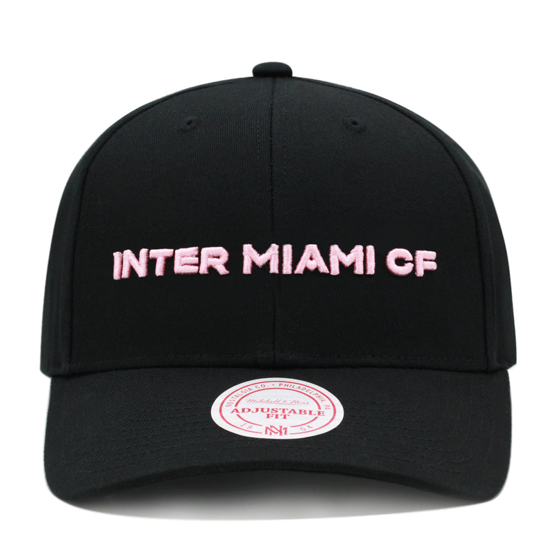 Inter Miami CF Black Mitchell & Ness Low Profile Precurved Snapback Hat