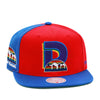 Denver Nuggets Mitchell & Ness Hardwood Classics NBA Rear Script Deadstock Snapback Hat Red/Royal