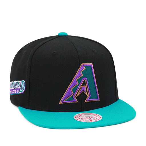 Arizona Diamondbacks Black Teal Mitchell & Ness MLB Evergreen Snapback Hat