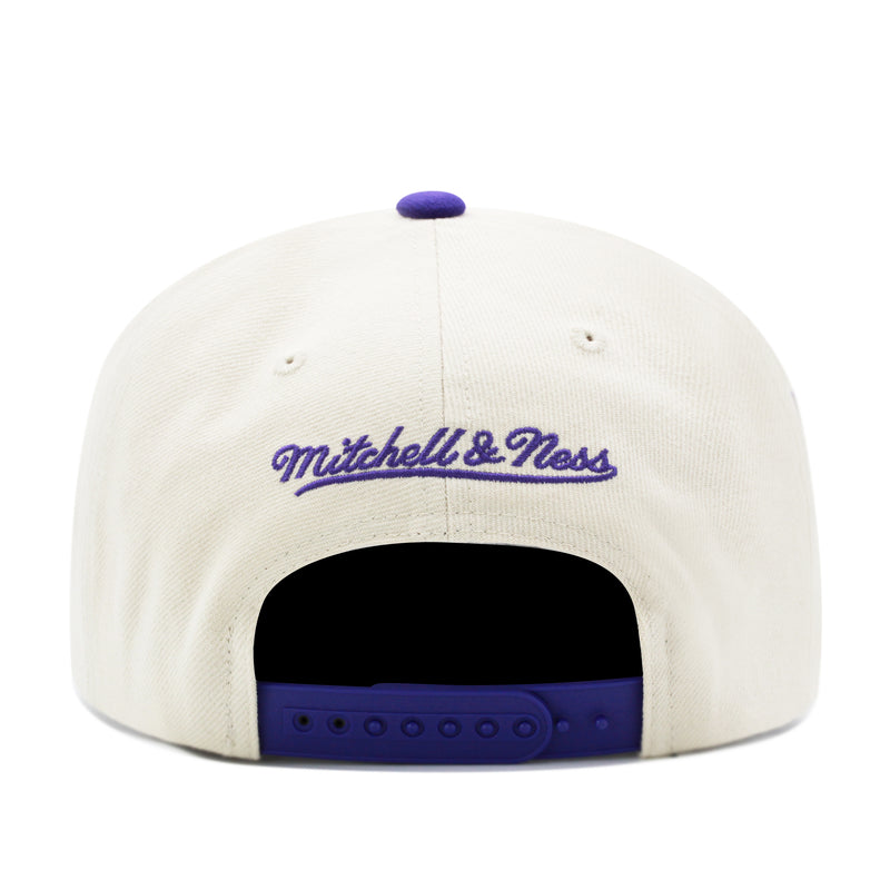 Sacramento Kings Off White Mitchell & Ness Precurved Snapback Hat