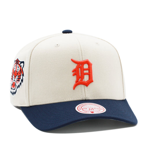 Detroit Tigers Off White Mitchell & Ness Precurved Snapback Hat