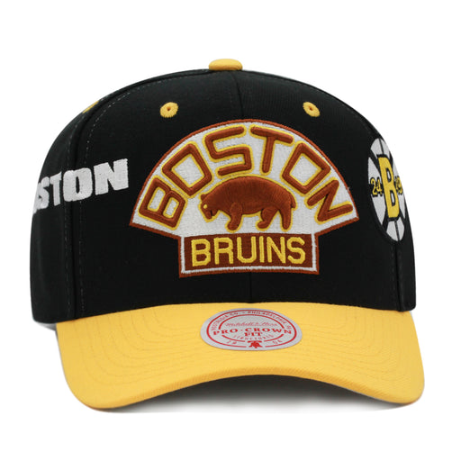 Boston Bruins Black Vintage Mitchell & Ness NHL Overbite Pro Snapback