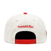 Atlanta Braves Off White Mitchell & Ness Precurved Snapback Hat