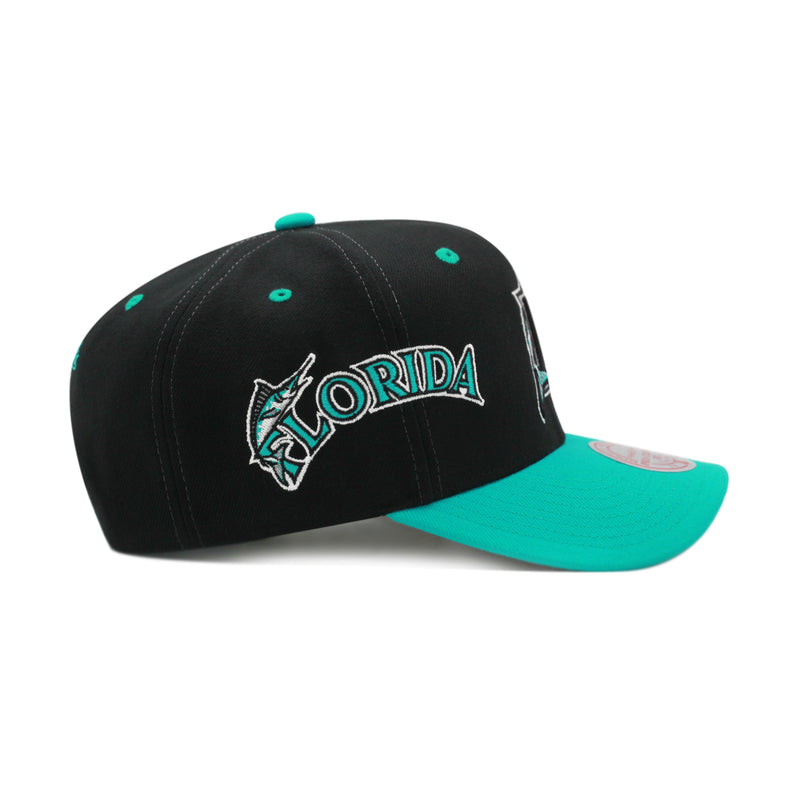 Florida Marlins Cooperstown Black Mitchell & Ness MLB Overbite Pro Snapback