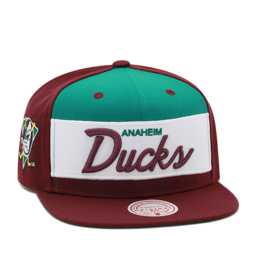 Anaheim Mighty Ducks Vintage Burgundy Mitchell & Ness Retro Sport Snapback Hat