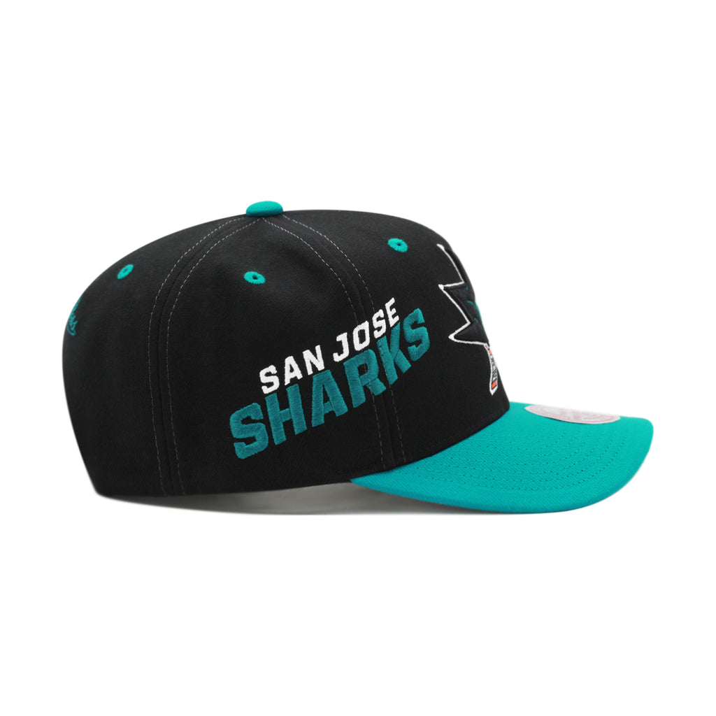 San Jose Sharks Black Mitchell & Ness NHL Overbite Pro Snapback