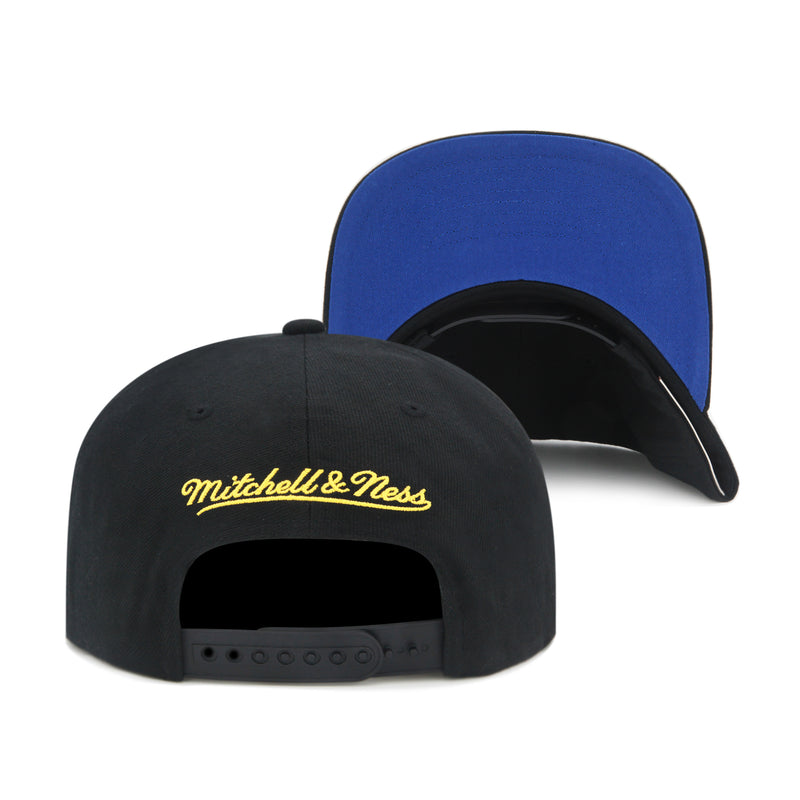 Golden State Warriors Black Mitchell & Ness Reframe Retro Snapback Hat