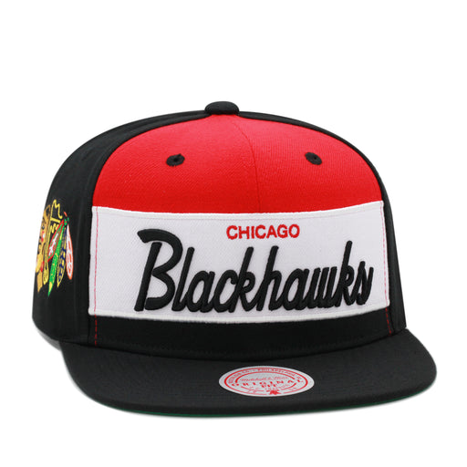 Chicago Blackhawks Black Mitchell & Ness Retro Sport Snapback Hat