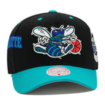 Charlotte Hornets Hardwood Classics Black Mitchell & Ness NBA Overbite Pro Snapback