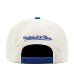 Dallas Mavericks Off White Mitchell & Ness Precurved Snapback Hat