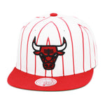 Chicago Bulls White Mitchell & Ness NBA Retro Pinstripe Snapback Hat