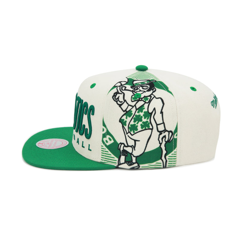 Boston Celtics Big Face Mitchell & Ness Snapback Hat Sand