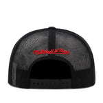 Chicago Blackhawks Black Mitchell & Ness NHL Script Trucker Snapback