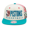 Detroit Pistons Big Face Mitchell & Ness Snapback Hat Sand