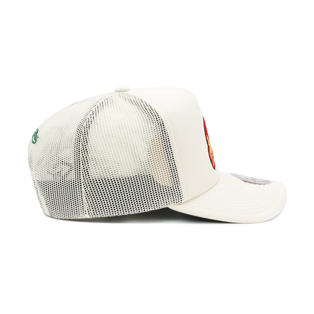 Seattle Supersonics Hardwood Classics Off White Mitchell & Ness Evergreen Trucker Snapback