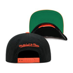 Anaheim Ducks Black Orange Mitchell & Ness Snapback Hat