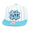 North Carolina Tar Heels UNC White Mitchell & Ness NBA Retro Pinstripe Snapback Hat